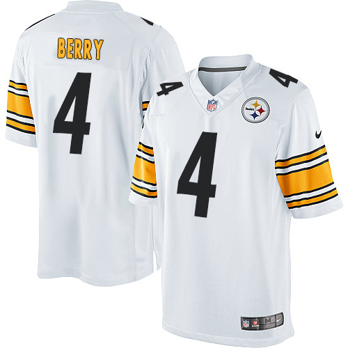 Men's Limited Jordan Berry Nike Jersey White Road - #4 NFL Pittsburgh Steelers